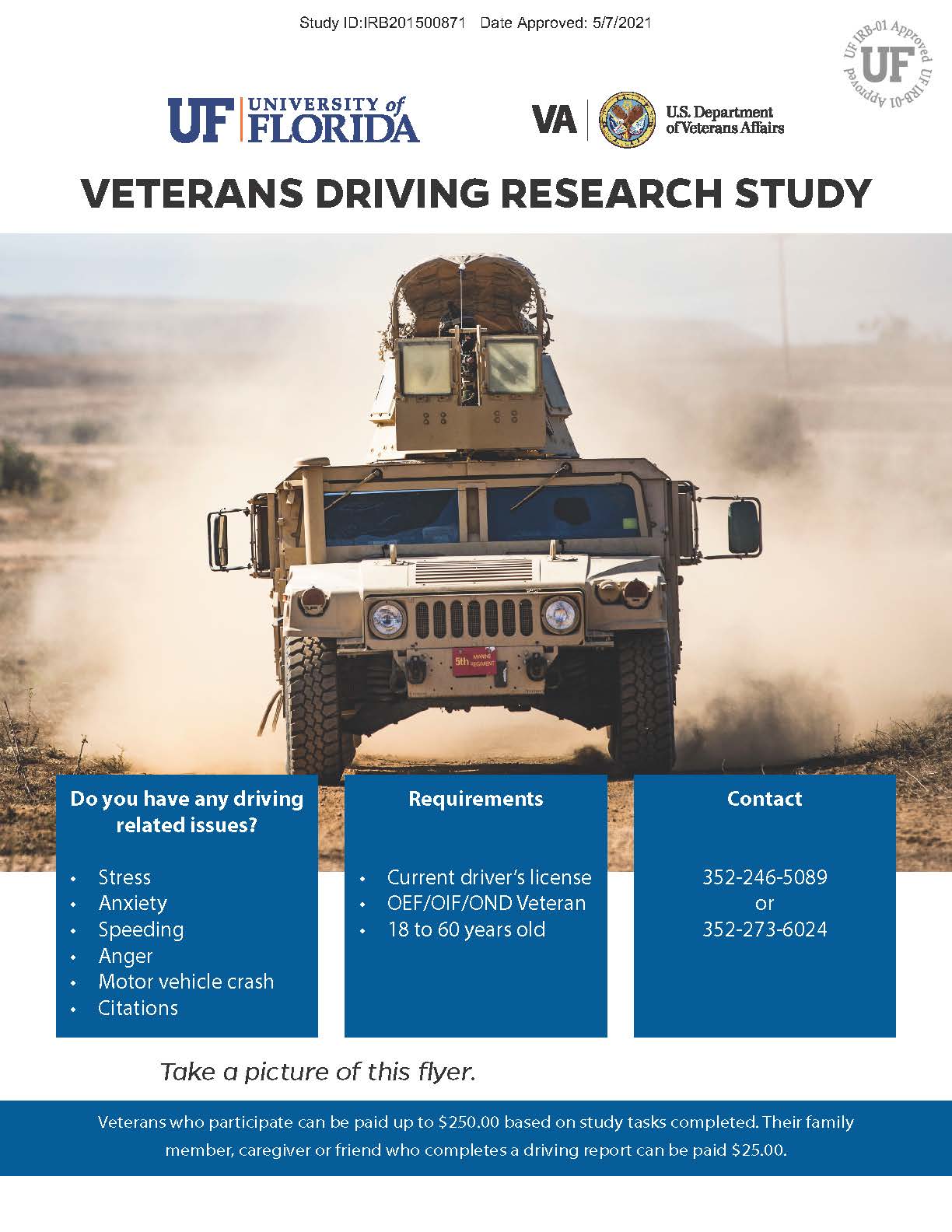 Veterans Driving Research Study.Recruitment Flyer_no-QR-code